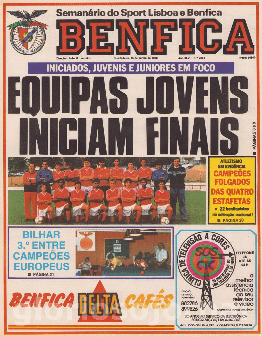 jornal o benfica 2382 1988-06-15